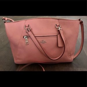 COACH Leather Cross Body Pink Purse